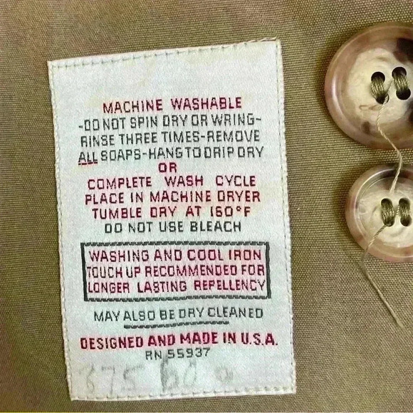 Botany Weathertopper beige, double breasted trench coat with plush liner;size 38 - Picture 6 of 10